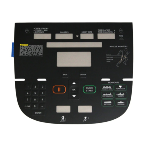Precor EFX 10-833 / EFX 800-16 833 Overlay/Keypad Assembly