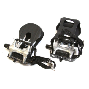 Pedal with Toe Clip and Strap - Fits most Spinners 9/16”-PAIR