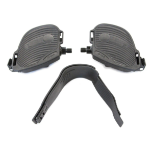Pedal Set W/Auto Adjustable Strap 9/16" Stud - Black