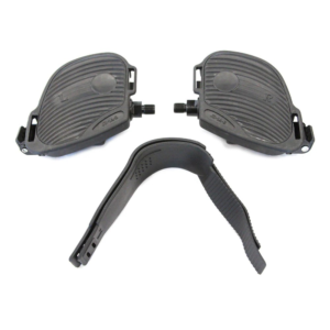 Pedal Set W/Auto Adjustable Strap 1/2" Black