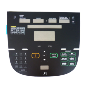 Precor UBK/RBK 635 / 835 Overlay/Keypad Assembly