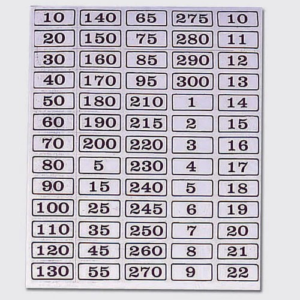 Black Numbers/ White Background