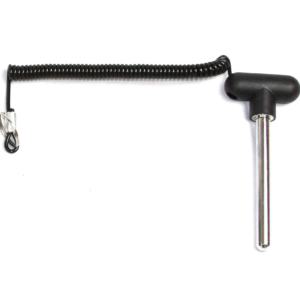 Magnetic Fixed Lanyard Pin w/ Black T-Knob - 4” (102mm) Length - 7/16" (11mm) Diameter