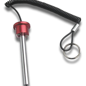 Red Magnetic 3/8” Weight Pin – Aluminum Knob 4-1/4” Length w/ Lanyard