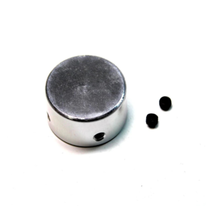 Aluminum cap for 1” tube – Anodized Silver