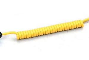 Short Jumbo Cord - 8” with 2 Key Rings. Yellow