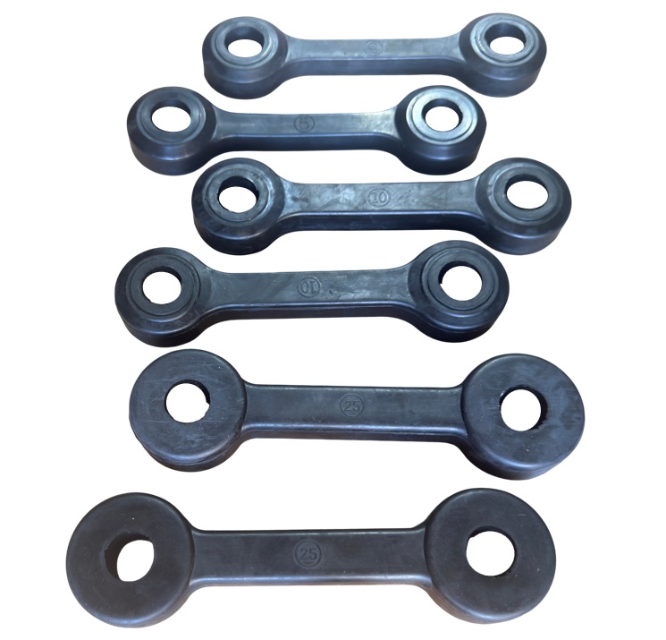 Set 80lb bone style resistance bands: (2) 5lb, (2) 10lb, (2) 25lb bands